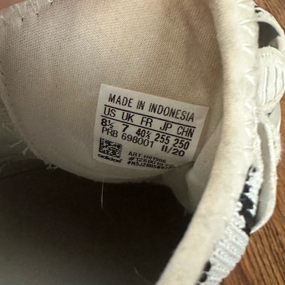 Women’s Adidas Swift Run Cream and Black Leopard Print Sneakers Size 8.5 - Picture 14 of 16